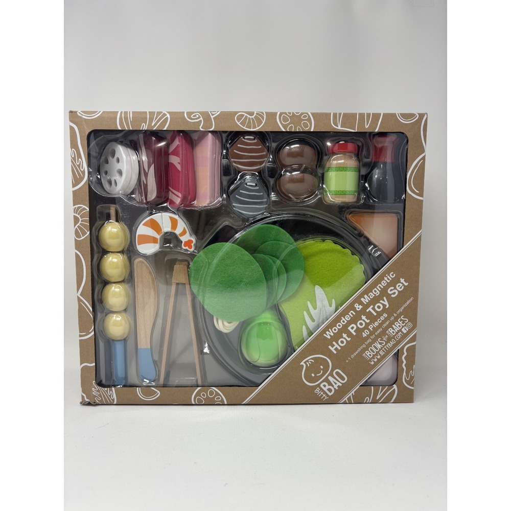 NIB Bitty Bao Wooden and Magnetic Hot Pot Toy Set Adorable!😊